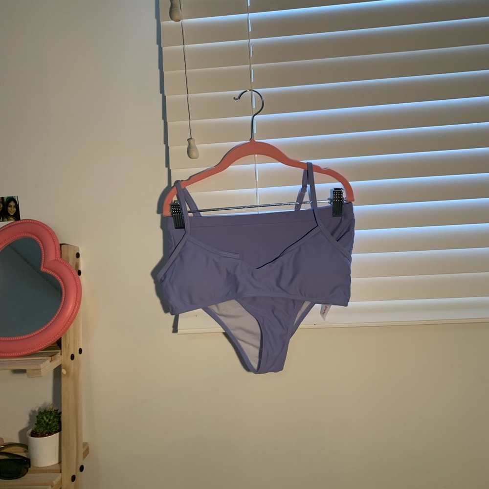 romwe purple bikini set
